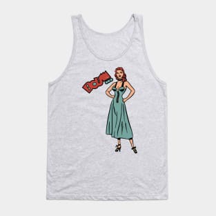 Bou! Pop Art Design Comic Girl Tank Top